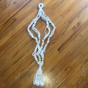 Plant‎ Hanging Macramé While Boho Cottagecore Bohemian